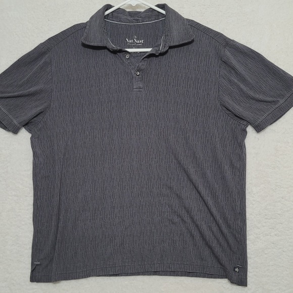Nat Nast Other - Nat Nast Mens Polo Shirt Size M Medium Luxury Original Gray Short Sleeve Casual